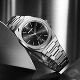 Buy Shop D1 Milano Ultra Thin Black Dial Silver Steel Strap Watch for Women - D1-UTBL05 USA Online