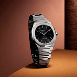 Buy Shop D1 Milano Ultra Thin Black Dial Silver Steel Strap Watch for Women - D1-UTBL05 USA Online