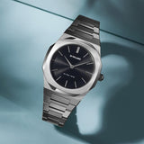 Buy Shop D1 Milano Ultra Thin Black Dial Silver Steel Strap Watch for Women - D1-UTBL05 USA Online