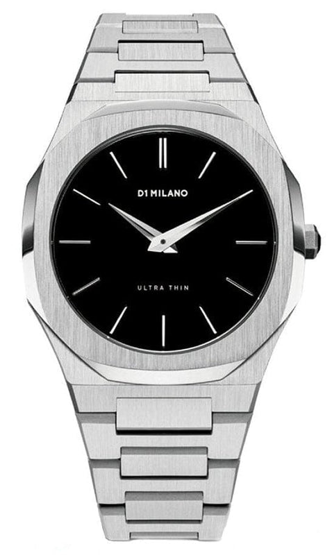 Buy Shop D1 Milano Ultra Thin Black Dial Silver Steel Strap Watch for Women - D1-UTBL05 USA Online