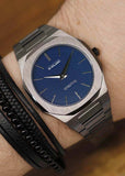 Buy Shop D1 Milano Ultra Thin Blue Dial Gray Steel Strap Watch for Men - D1-UTBJ12 USA Online