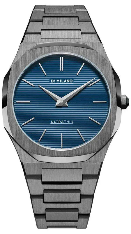 Buy Shop D1 Milano Ultra Thin Blue Dial Gray Steel Strap Watch for Men - D1-UTBJ12 USA Online