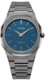 Buy Shop D1 Milano Ultra Thin Blue Dial Gray Steel Strap Watch for Men - D1-UTBJ12 USA Online