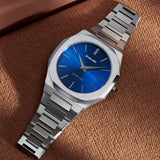 Buy Shop D1 Milano Ultra Thin Blue Dial Silver Steel Strap Watch for Men - D1-UTBJ09 USA Online