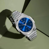 Buy Shop D1 Milano Ultra Thin Blue Dial Silver Steel Strap Watch for Men - D1-UTBJ09 USA Online