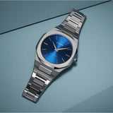 Buy Shop D1 Milano Ultra Thin Blue Dial Silver Steel Strap Watch for Men - D1-UTBJ09 USA Online
