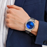 Buy Shop D1 Milano Ultra Thin Blue Dial Silver Steel Strap Watch for Men - D1-UTBJ09 USA Online