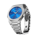 Buy Shop D1 Milano Ultra Thin Blue Dial Silver Steel Strap Watch for Men - D1-UTBJ09 USA Online