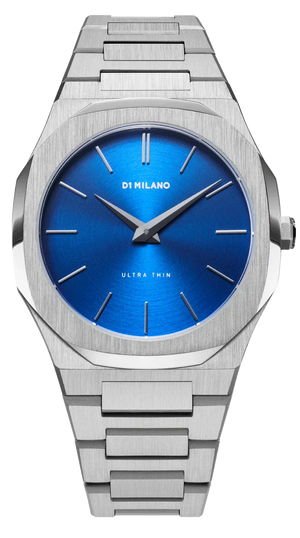Buy Shop D1 Milano Ultra Thin Blue Dial Silver Steel Strap Watch for Men - D1-UTBJ09 USA Online