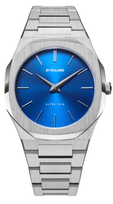 Buy Shop D1 Milano Ultra Thin Blue Dial Silver Steel Strap Watch for Men - D1-UTBJ09 USA Online