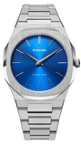 Buy Shop D1 Milano Ultra Thin Blue Dial Silver Steel Strap Watch for Men - D1-UTBJ09 USA Online