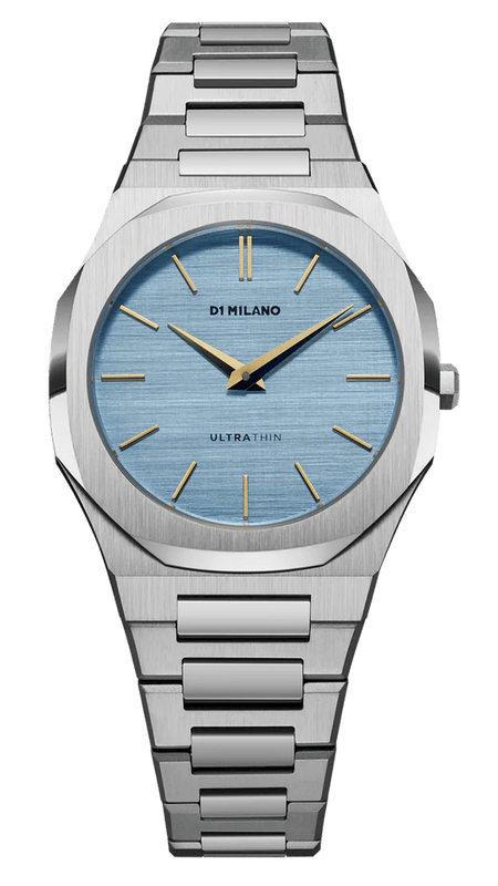 Buy Shop D1 Milano Ultra Thin Blue Dial Silver Steel Strap Watch for Women - D1-UTBL17 USA Online