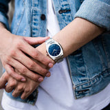 Buy Shop D1 Milano Ultra Thin Blue Dial Silver Steel Watch for Men - D1-UTBJ03 USA Online