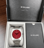 Buy Shop D1 Milano Ultra Thin Bordeaux Red Dial Silver Steel Strap Watch for Unisex - D1-UTBJ11 USA Online