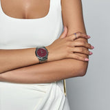 Buy Shop D1 Milano Ultra Thin Bordeaux Red Dial Silver Steel Strap Watch for Unisex - D1-UTBJ11 USA Online
