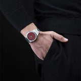 Buy Shop D1 Milano Ultra Thin Bordeaux Red Dial Silver Steel Strap Watch for Unisex - D1-UTBJ11 USA Online