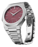 Buy Shop D1 Milano Ultra Thin Bordeaux Red Dial Silver Steel Strap Watch for Unisex - D1-UTBJ11 USA Online