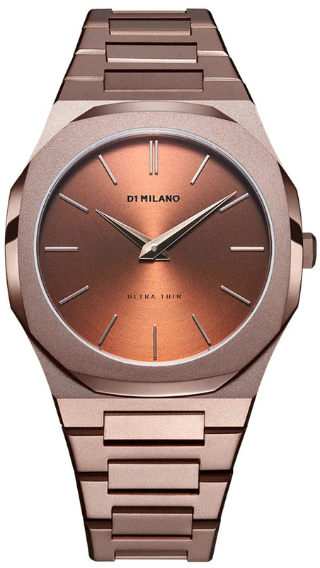 Buy Shop D1 Milano Ultra Thin Brown Dial Brown Steel Strap Watch for Women - D1-UTBL38 USA Online