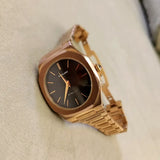 Buy Shop D1 Milano Ultra Thin Brown Dial Gold Steel Strap Watch for Men - D1-UTBJ13 USA Online