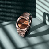 Buy Shop D1 Milano Ultra Thin Brown Dial Gold Steel Strap Watch for Men - D1-UTBJ13 USA Online