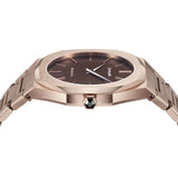 Buy Shop D1 Milano Ultra Thin Brown Dial Gold Steel Strap Watch for Men - D1-UTBJ13 USA Online