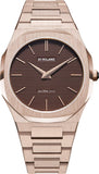 Buy Shop D1 Milano Ultra Thin Brown Dial Gold Steel Strap Watch for Men - D1-UTBJ13 USA Online