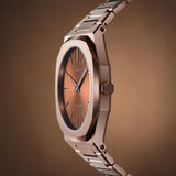 Buy Shop D1 Milano Ultra Thin Brown Dial Gold Steel Strap Watch for Unisex - D1-UTBJ10 USA Online