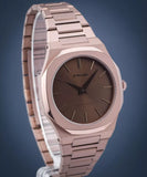 Buy Shop D1 Milano Ultra Thin Brown Dial Gold Steel Strap Watch for Unisex - D1-UTBJ10 USA Online