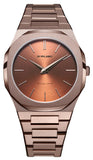 Buy Shop D1 Milano Ultra Thin Brown Dial Gold Steel Strap Watch for Unisex - D1-UTBJ10 USA Online