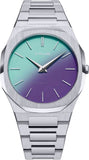 Buy Shop D1 Milano Ultra Thin Chromo Purple Sync Dial Silver Steel Strap Watch for Women - D1-UTBJ43 USA Online
