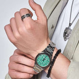 Buy Shop D1 Milano Ultra Thin Fir Green Dial Silver Steel Strap Watch for Men - D1-UTBJ34 USA Online