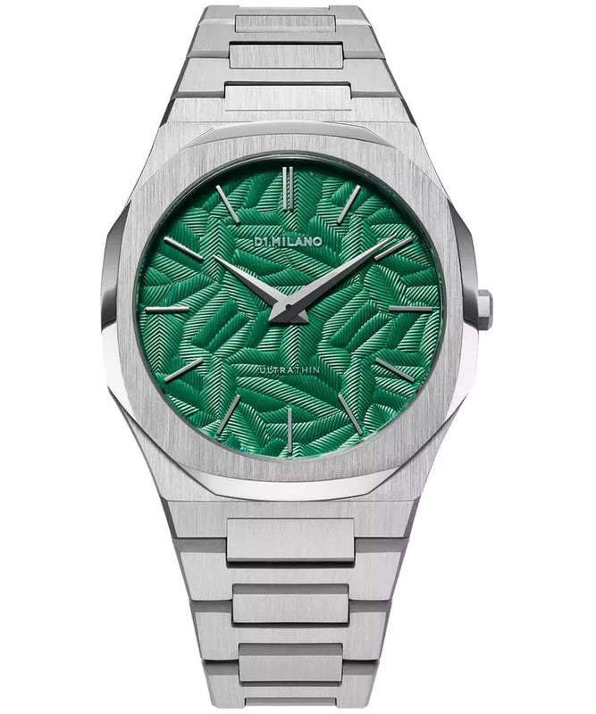 Buy Shop D1 Milano Ultra Thin Fir Green Dial Silver Steel Strap Watch for Men - D1-UTBJ34 USA Online