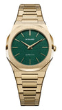 Buy Shop D1 Milano Ultra Thin Green Dial Gold Steel Strap Watch for Women - D1-UTBL18 USA Online