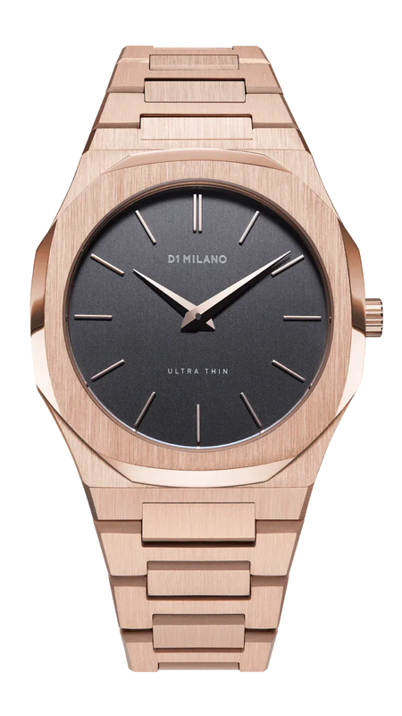 Buy Shop D1 Milano Ultra Thin Grey Dial Gold Steel Strap Watch for Men - D1-UTBJ08 USA Online