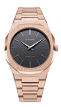Buy Shop D1 Milano Ultra Thin Grey Dial Gold Steel Strap Watch for Men - D1-UTBJ08 USA Online