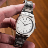Buy Shop D1 Milano Ultra Thin Linen White Dial Silver Steel Strap Watch for Unisex - D1-UTBJ23 USA Online