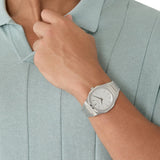 Buy Shop D1 Milano Ultra Thin Linen White Dial Silver Steel Strap Watch for Unisex - D1-UTBJ23 USA Online