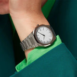 Buy Shop D1 Milano Ultra Thin Linen White Dial Silver Steel Strap Watch for Unisex - D1-UTBJ23 USA Online