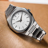 Buy Shop D1 Milano Ultra Thin Linen White Dial Silver Steel Strap Watch for Unisex - D1-UTBJ23 USA Online
