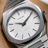 Buy Shop D1 Milano Ultra Thin Linen White Dial Silver Steel Strap Watch for Unisex - D1-UTBJ23 USA Online
