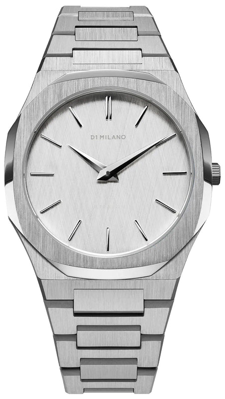 Buy Shop D1 Milano Ultra Thin Linen White Dial Silver Steel Strap Watch for Unisex - D1-UTBJ23 USA Online