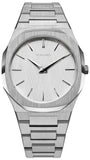 Buy Shop D1 Milano Ultra Thin Linen White Dial Silver Steel Strap Watch for Unisex - D1-UTBJ23 USA Online