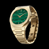 Buy Shop D1 Milano Ultra Thin Malachite Green Dial Gold Steel Strap Watch for Men - D1-UTBJ30 USA Online
