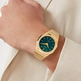 Buy Shop D1 Milano Ultra Thin Malachite Green Dial Gold Steel Strap Watch for Men - D1-UTBJ30 USA Online
