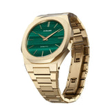 Buy Shop D1 Milano Ultra Thin Malachite Green Dial Gold Steel Strap Watch for Men - D1-UTBJ30 USA Online