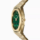 Buy Shop D1 Milano Ultra Thin Malachite Green Dial Gold Steel Strap Watch for Men - D1-UTBJ30 USA Online