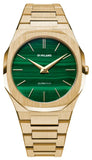 Buy Shop D1 Milano Ultra Thin Malachite Green Dial Gold Steel Strap Watch for Men - D1-UTBJ30 USA Online