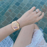 Buy Shop D1 Milano Ultra Thin Marble Dial Rose Gold Steel Strap Watch for Women - D1-UTBL14 USA Online