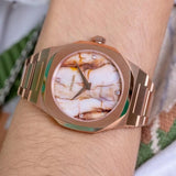 Buy Shop D1 Milano Ultra Thin Marble Dial Rose Gold Steel Strap Watch for Women - D1-UTBL14 USA Online