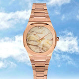 Buy Shop D1 Milano Ultra Thin Marble Dial Rose Gold Steel Strap Watch for Women - D1-UTBL14 USA Online